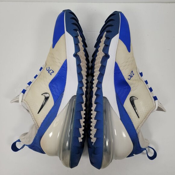 Nike Air Max 270 Men's White Blue Golf Shoes CK6483-106 US Size 11.5 - Picture 6 of 8